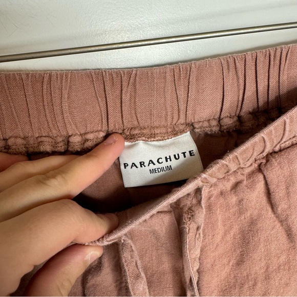 Parachute 100% Linen Pink Drawstring Straight Leg Lounge Pants Size Medium - Picture 5 of 7